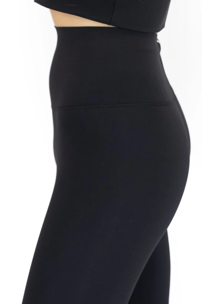 Black high-waisted shapewear leggings for maternity activewear - Shaper Move Leggings