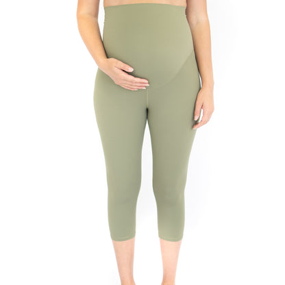 3/4 Maternity Leggings - Olive