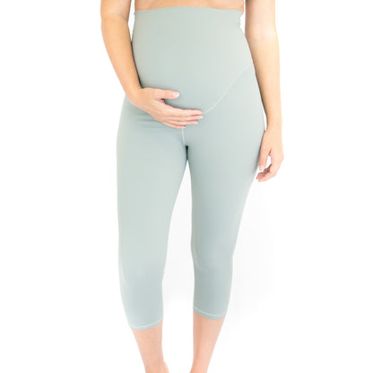 3/4 Maternity Leggings - Spearmint-FINAL SALE ONLY