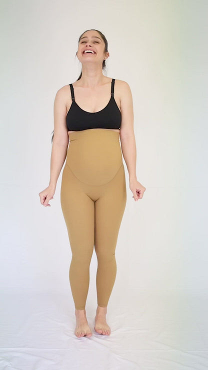 Emama Maternity Leggings - Caramel - Full Length-FINAL SALE ONLY